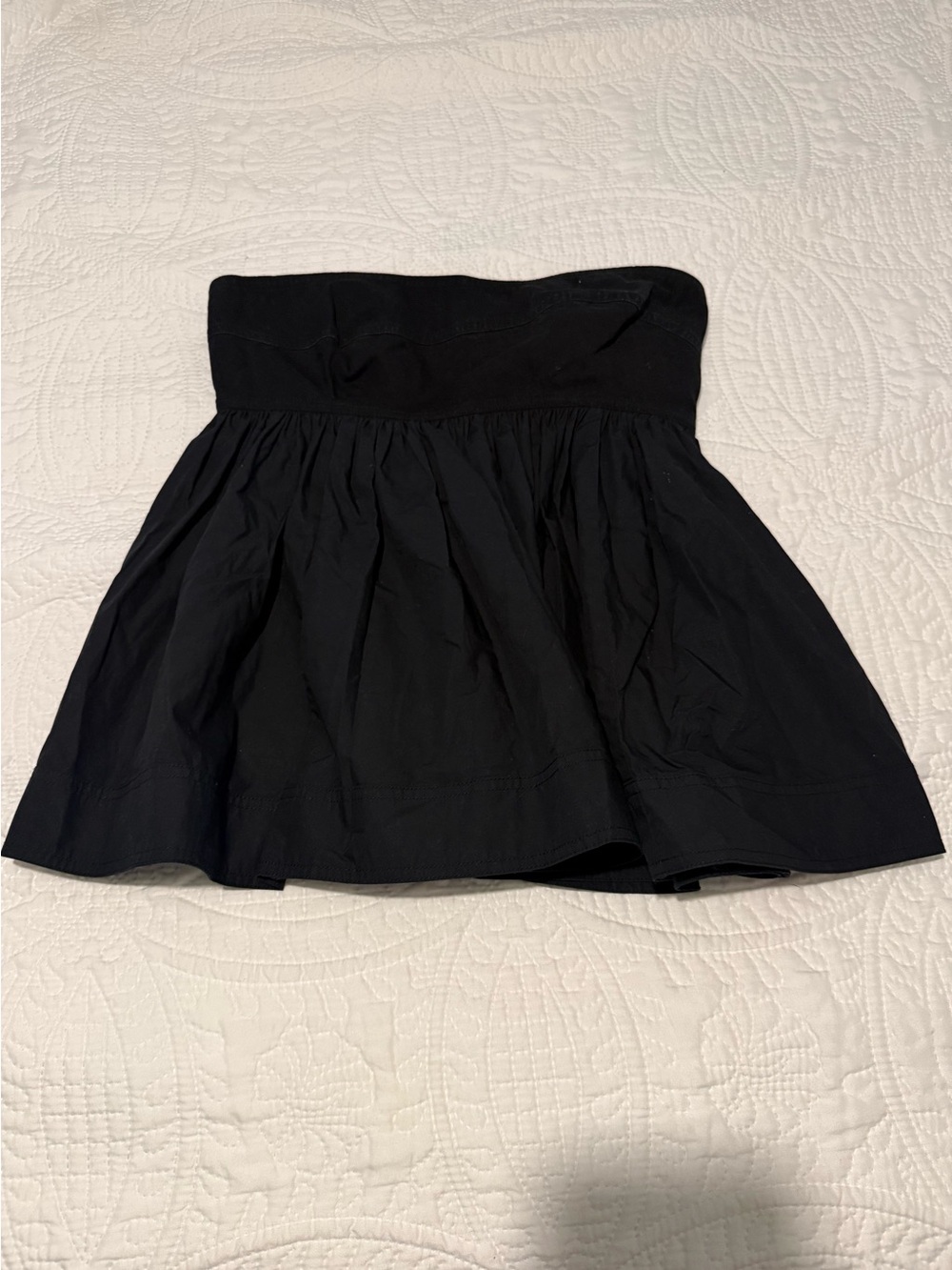 Picro Anthropologie Black Strapless Peplum Top - Sz S NWT